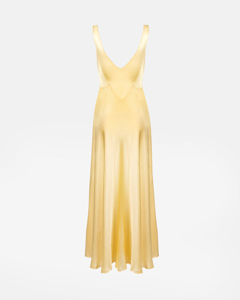Daisy Yellow Silk Slip