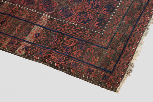 Olive Baluch Afghan Rug