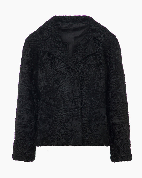 Black Astrakhan Short Jacket