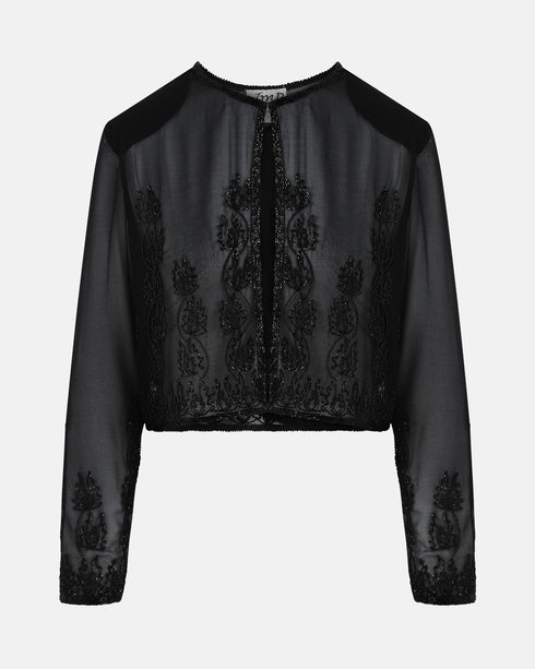 Beaded Sheer Cardigan