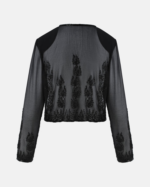 Beaded Sheer Cardigan