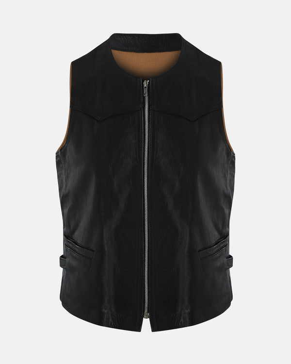 Faux Leather Vest