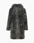 Grey Astrakhan Midi Coat