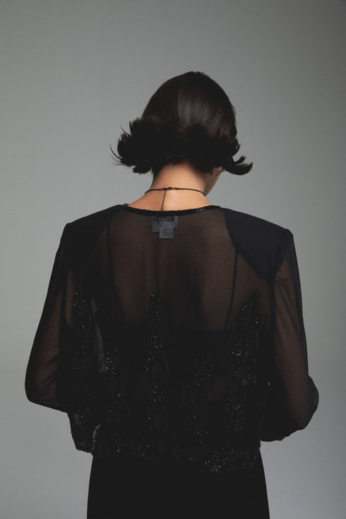 Beaded Sheer Cardigan