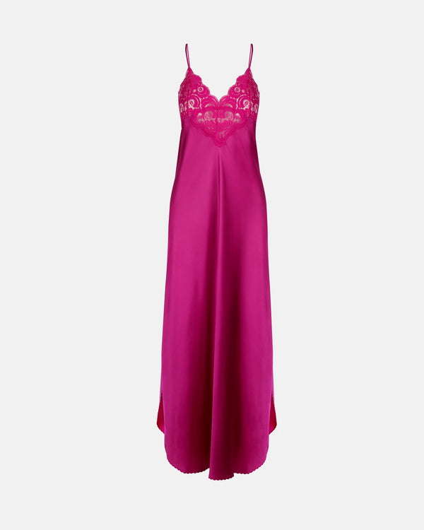 Magenta Silk Slip
